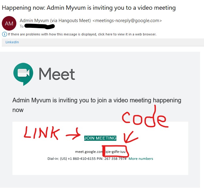 Meet link google